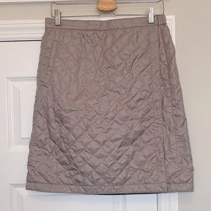 Uniqlo grey/brown reversible quilted skirt, size L